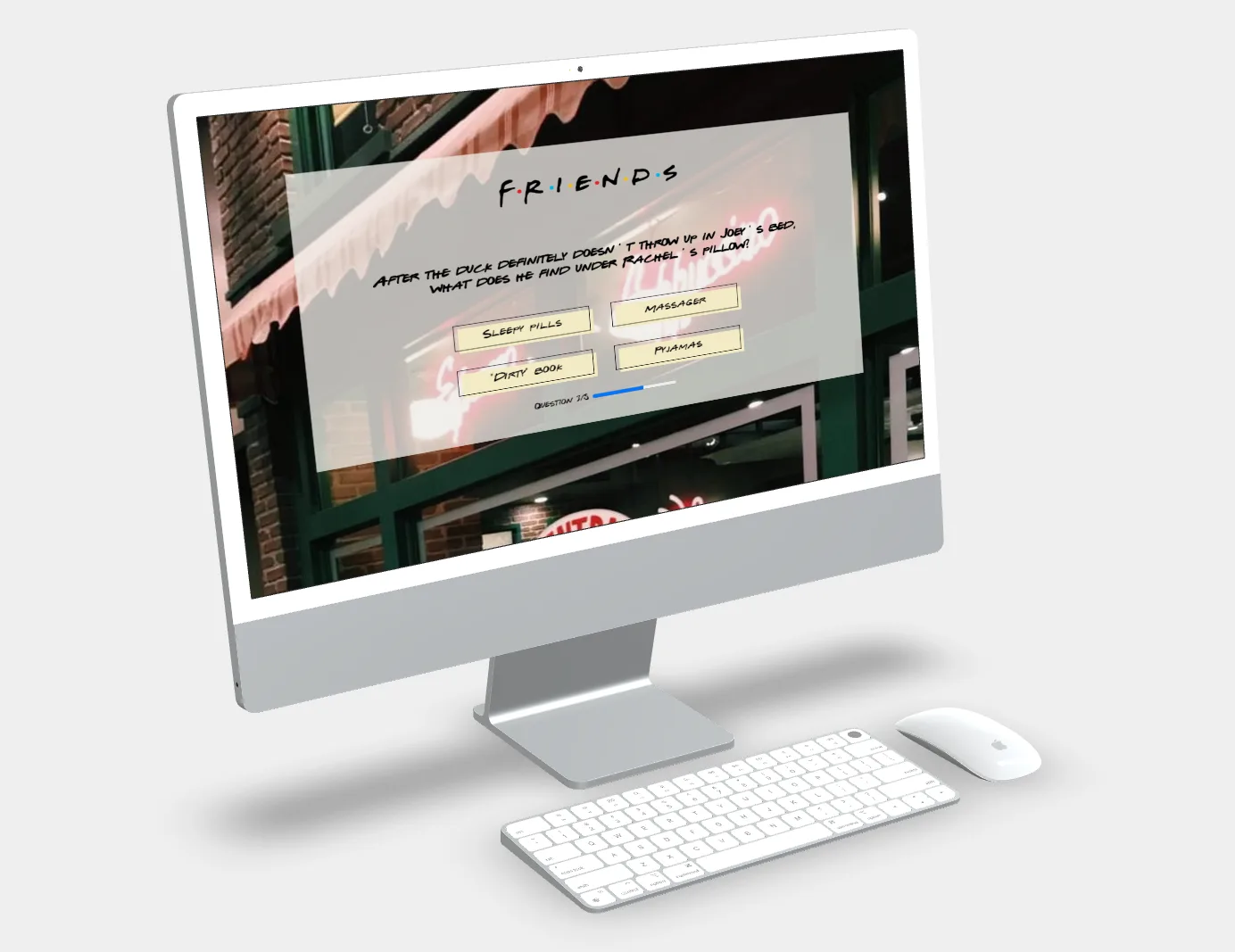 Screenshot of the Friends Quiz app